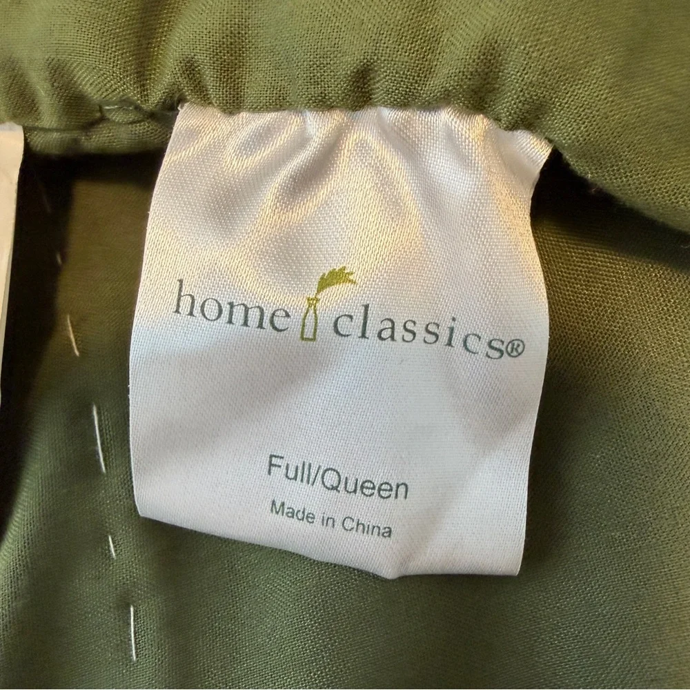 Home Classics Green Red Cream Christmas Patchwork Comforter 2 Pillow Cases F/Q